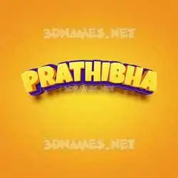 prathibha in Orange Toon style - 3D name wallpaper