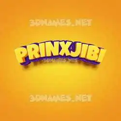 prinxjibi in Orange Toon style - 3D name wallpaper