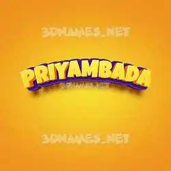 priyambada in Orange Toon style - 3D name wallpaper