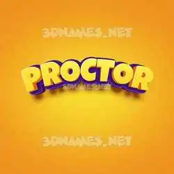 proctor in Orange Toon style - 3D name wallpaper