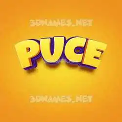 puce in Orange Toon style - 3D name wallpaper