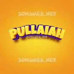 pullaiah in Orange Toon style - 3D name wallpaper