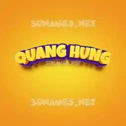 quang hung in Orange Toon style - 3D name wallpaper