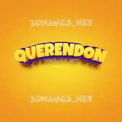 querendon in Orange Toon style - 3D name wallpaper