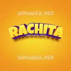 rachita in Orange Toon style - 3D name wallpaper