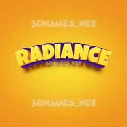 radiance in Orange Toon style - 3D name wallpaper