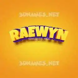 raewyn in Orange Toon style - 3D name wallpaper