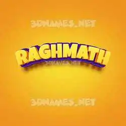 raghmath in Orange Toon style - 3D name wallpaper