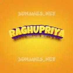 raghupriya in Orange Toon style - 3D name wallpaper