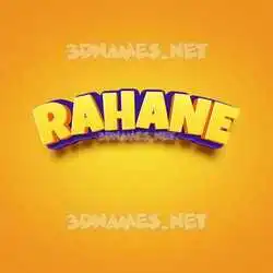 rahane in Orange Toon style - 3D name wallpaper