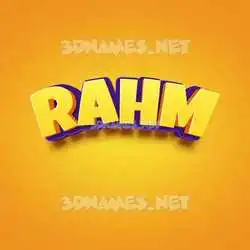 rahm in Orange Toon style - 3D name wallpaper