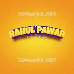 rahul pawar in Orange Toon style - 3D name wallpaper