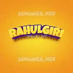 rahulgiri in Orange Toon style - 3D name wallpaper