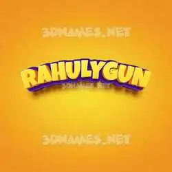 rahulygun in Orange Toon style - 3D name wallpaper