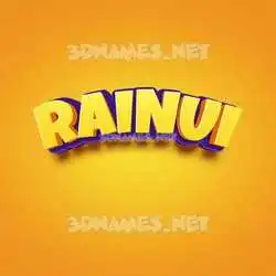 rainui in Orange Toon style - 3D name wallpaper