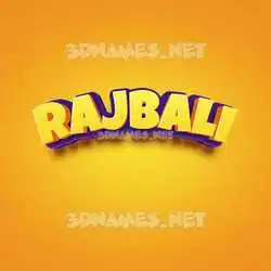 rajbali in Orange Toon style - 3D name wallpaper
