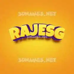 rajesg in Orange Toon style - 3D name wallpaper