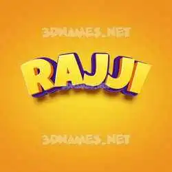 rajji in Orange Toon style - 3D name wallpaper