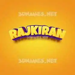 rajkiran in Orange Toon style - 3D name wallpaper