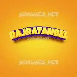 rajratanbel in Orange Toon style - 3D name wallpaper