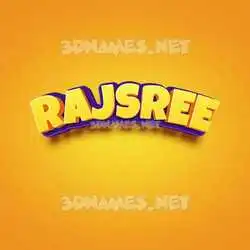 rajsree in Orange Toon style - 3D name wallpaper