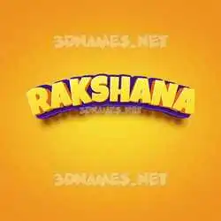 rakshana in Orange Toon style - 3D name wallpaper