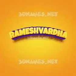 rameshvardha in Orange Toon style - 3D name wallpaper