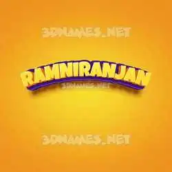 ramniranjan in Orange Toon style - 3D name wallpaper