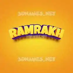 ramrakh in Orange Toon style - 3D name wallpaper