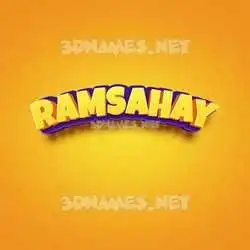 ramsahay in Orange Toon style - 3D name wallpaper