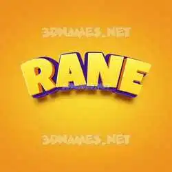 rane in Orange Toon style - 3D name wallpaper