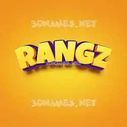 rangz in Orange Toon style - 3D name wallpaper