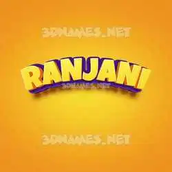 ranjani in Orange Toon style - 3D name wallpaper