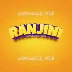 ranjini in Orange Toon style - 3D name wallpaper