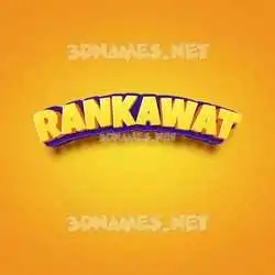 rankawat in Orange Toon style - 3D name wallpaper