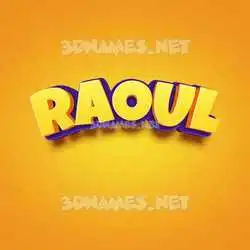 raoul in Orange Toon style - 3D name wallpaper