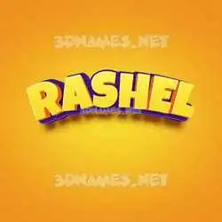 rashel in Orange Toon style - 3D name wallpaper