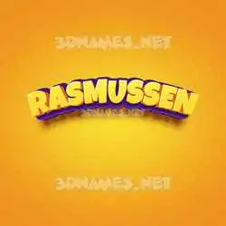 rasmussen in Orange Toon style - 3D name wallpaper