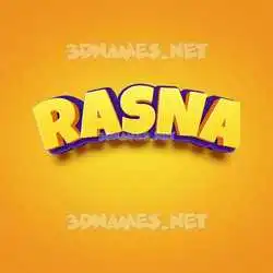 rasna in Orange Toon style - 3D name wallpaper