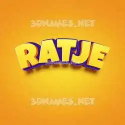 ratje in Orange Toon style - 3D name wallpaper