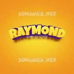 raymond in Orange Toon style - 3D name wallpaper