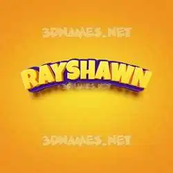 rayshawn in Orange Toon style - 3D name wallpaper