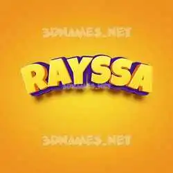 rayssa in Orange Toon style - 3D name wallpaper