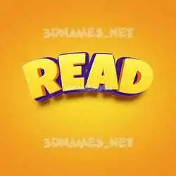 read in Orange Toon style - 3D name wallpaper