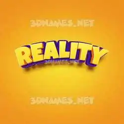 reality in Orange Toon style - 3D name wallpaper