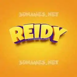 reidy in Orange Toon style - 3D name wallpaper