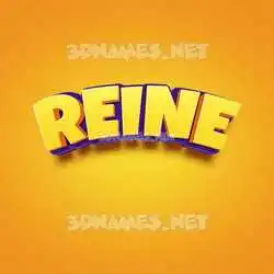 reine in Orange Toon style - 3D name wallpaper