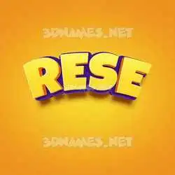 rese in Orange Toon style - 3D name wallpaper
