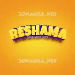 reshama in Orange Toon style - 3D name wallpaper