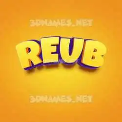 reub in Orange Toon style - 3D name wallpaper